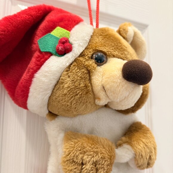 🎄3/$20‼️Vintage 3D Teddy Bear Christmas Stocking - Picture 5 of 12